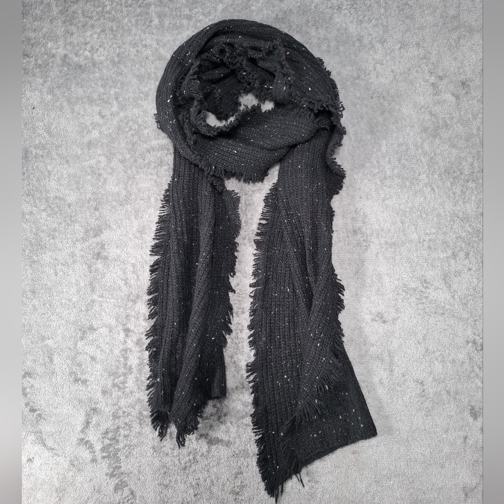 Autumn Cashmere Womens Cashmere Fringe Trim Speckled Scarf